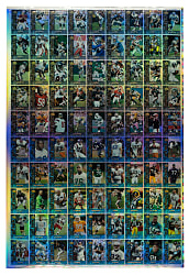 1995 Bowman's Best Football Refractor Uncut Sheet (90 Cards) Including Rice, Marino, B. Sanders, and E. Smith