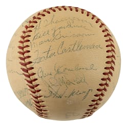 1954 New York Giants World Champions Team-Signed Baseball with Willie Mays