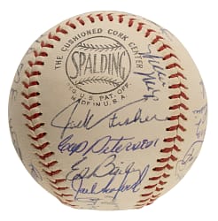 1963 San Francisco Giants Team-Signed Baseball with Mays, Cepeda, McCovey, Marichal, and Perry