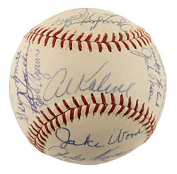 1965 Detroit Tigers Team-Signed Baseball with Al Kaline