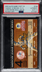 2003 ALCS New York Yankees (vs. Boston Red Sox) Ticket Stub Signed by Aaron Boone PSA/DNA GEM MINT 10 - Aaron Boone Walk-Off Home Run