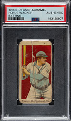1915 E106 American Caramel Honus Wagner Batting - PSA