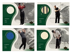 Lot # 2754: 2001 Upper Deck Tour Threads Golf Complete Set (42) Including Three Tiger Woods