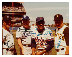 Roger Maris, Duke Snider, Willie Mays, and Ralph Kiner Signed Photograph - JSA