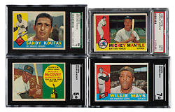 1960 Topps Complete Set (572) Including #350 Mickey Mantle PSA NM 7