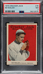 1915 E145 Cracker Jack #36 Ed Walsh PSA NM 7