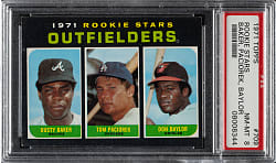 1971 Topps #709 Dusty Baker/Don Baylor Rookie PSA NM-MT 8