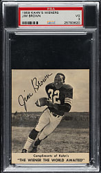 1959 Kahn's Wieners Football Jim Brown PSA VG 3