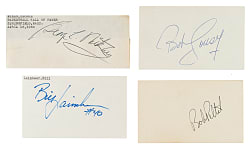 Basketball Signed Photograph and Index Card Collection (270) Including George Mikan, Dwyane Wade, Jerry West, and Bob Cousy