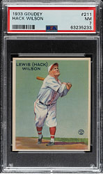 1933 R319 Goudey #211 Hack Wilson PSA NM 7