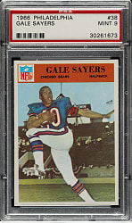 1966 Philadelphia Football #38 Gale Sayers Rookie PSA MINT 9 - Highest Graded!