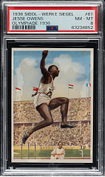 1936 Sidol-Werke Siegel Olympiade #61 Jesse Owens PSA NM-MT 8