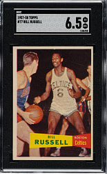 1957-1958 Topps Basketball #77 Bill Russell Rookie SGC EX/NM+ 6.5