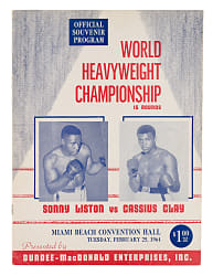 1964 Cassius Clay vs. Sonny Liston First Championship Fight Program