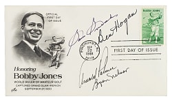 Lot # 2755: 1981 First Day Cover Signed by Palmer, Snead, Hogan, and Nelson
