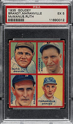 1935 R321 Goudey "4-in-1" Babe Ruth PSA EX 5