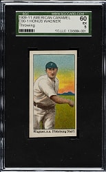 1909-1911 E90-1 American Caramel Honus Wagner Throwing SGC EX 60