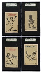 1880s H804-10 "Corner Clefs" Baseball Trade Card SGC-Graded Complete Set (8)