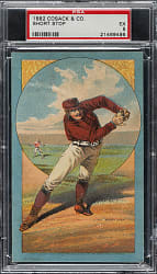 1882 H804-11 Cosack & Co. Trade Card Short Stop PSA EX 5
