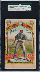 Circa 1890 American Eagle Tobacco "National League Fine Cut" Trade Card - SGC Authentic