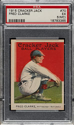 1915 E145 Cracker Jack #70 Fred Clarke PSA EX 5 (MC)