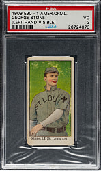 1909-1911 E90-1 American Caramel George Stone Left Hand Visible PSA VG 3