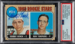 Signed 1968 Topps #247 Johnny Bench Rookie PSA/DNA GEM MINT 10