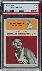 1961-1962 Fleer Basketball #36 Oscar Robertson Rookie PSA EX 5