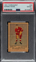 1951-1952 Parkhurst Hockey #66 Gordie Howe Rookie PSA GOOD+ 2.5