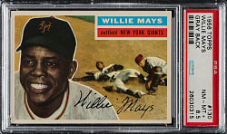 1956 Topps #130 Willie Mays Gray Back PSA NM-MT+ 8.5