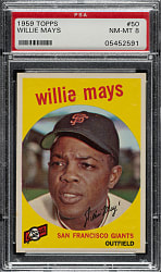 1959 Topps #50 Willie Mays PSA NM-MT 8