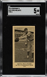 1916 M101-4 Everybody's Clothing Store (Type 1) #124 Fred Mollwitz SGC EX 5 - 1 of 3 - Highest Graded!