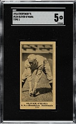 1916 M101-4 Everybody's Clothing Store (Type 1) #134 Oliver O'Mara SGC EX 5