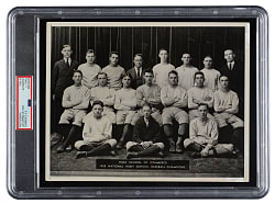 Circa 1940s Lou Gehrig in 1920 Commerce High School Vintage Photograph PSA/DNA Type IV