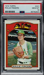 1972 Topps #241 Rollie Fingers PSA GEM MINT 10