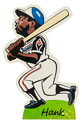 Scarce 1973 Laughlin "Super Stand-Ups" Hank Aaron