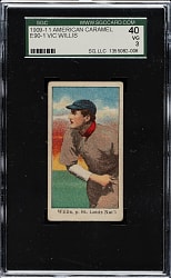 1909-1911 E90-1 American Caramel Vic Willis SGC VG 40