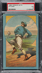 1882 H804-11 Cosack & Co. Trade Cards Pitcher PSA VG 3