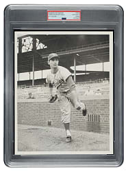 Circa 2000s Sandy Koufax in 1950s E.F. Collins Photograph PSA/DNA Type II