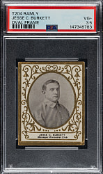 1909 T204 Ramly Tobacco Jesse Burkett PSA VG+ 3.5 - Newly Discovered!