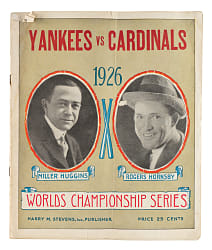 1926 New York Yankees (vs. St. Louis Cardinals) World Series Program - From the Urban Shocker Collection