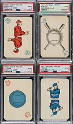 1884 Lawson's Base Ball Game Playing Card Complete Set (36) Including 37 PSA-Graded Cards Plus Original Box and 28 Duplicates
