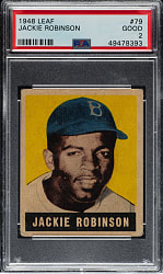 1948-1949 Leaf #79 Jackie Robinson Rookie PSA GOOD 2