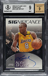 2003-2004 Upper Deck SP Game Used Significance Basketball #KB Kobe Bryant #28/100 BGS MINT 9 with MINT 9 Signature
