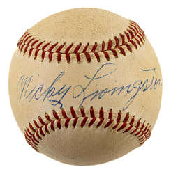 Mickey Livingston Single-Signed Baseball - JSA
