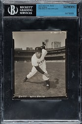 Circa 1950s Hoyt Wilhelm Original Bill Jacobellis Contact-Proof Photograph Beckett Type I - Image Used for 1954 Topps Card (Action Shot)