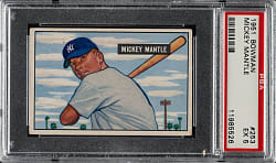 1951 Bowman #253 Mickey Mantle Rookie PSA EX 5