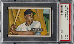 1951 Bowman #305 Willie Mays Rookie PSA EX 5