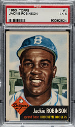 1953 Topps #1 Jackie Robinson PSA EX 5