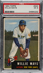 1953 Topps #244 Willie Mays PSA EX 5